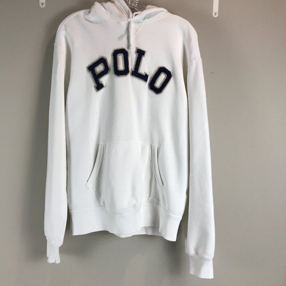 Women's White Pullover Hoodie Size L